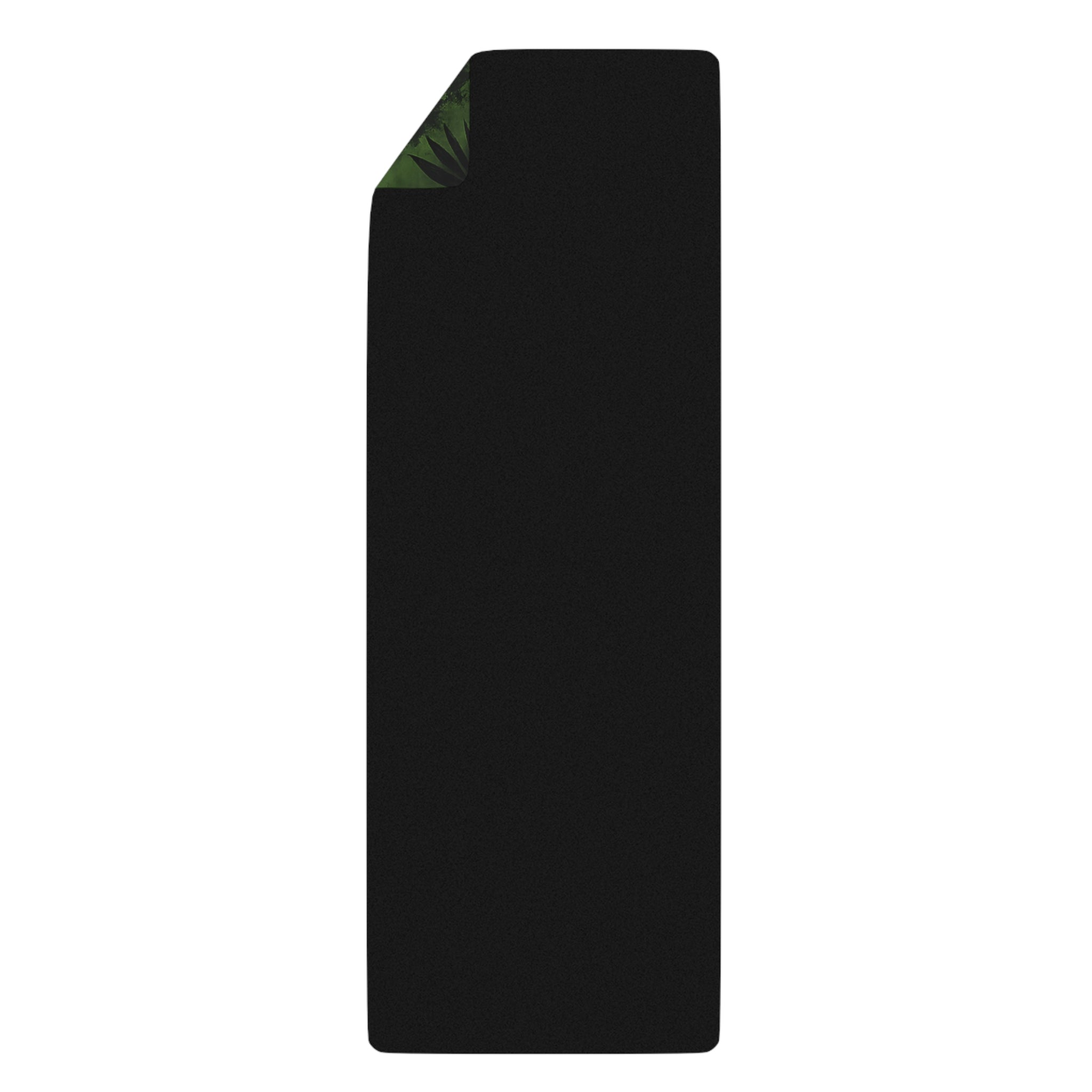JELPAZN Rubber Yoga Mat, Green & Black Abstract Fitness Mat, Non Slip Exercise Mat for Yoga, Pilates, Stretching, Home Gym and Workout