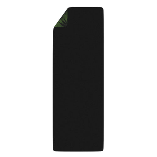 JELPAZN Rubber Yoga Mat, Green & Black Abstract Fitness Mat, Non Slip Exercise Mat for Yoga, Pilates, Stretching, Home Gym and Workout