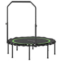 45" Rebounder Trampoline for Adults, Foldable Mini Trampoline with Adjustable Handle Bar for Indoor Outdoor, Green - JELPAZN FITNESS STORE