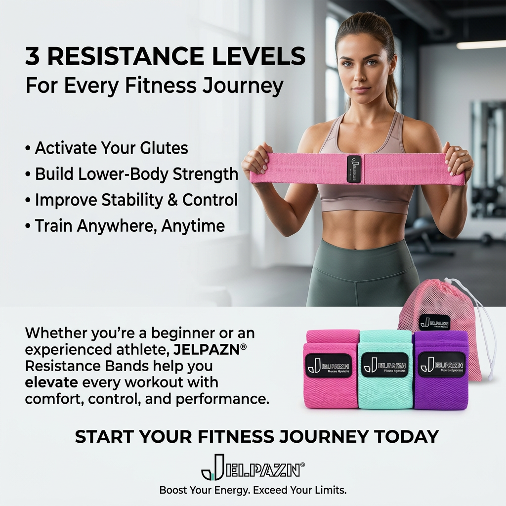 JELPAZN -Resistance Bands Set – 3 Levels