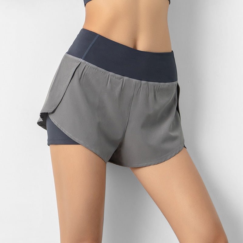 Women’s 2 in 1 Running Shorts with Zipper Pocket | High Waisted Gym Yoga Athletic Shorts - JELPAZN FITNESS STORE